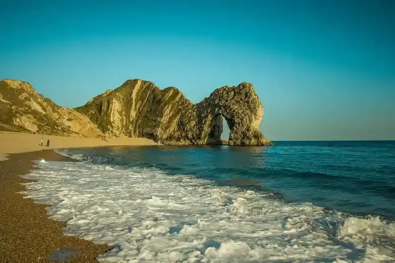 Sea foam around Durdle Door
