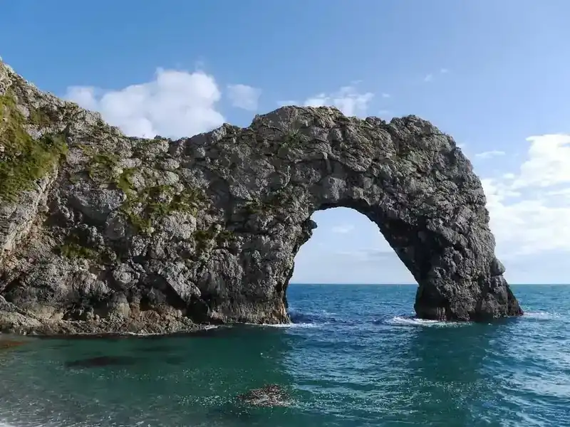 Close-up of the arch