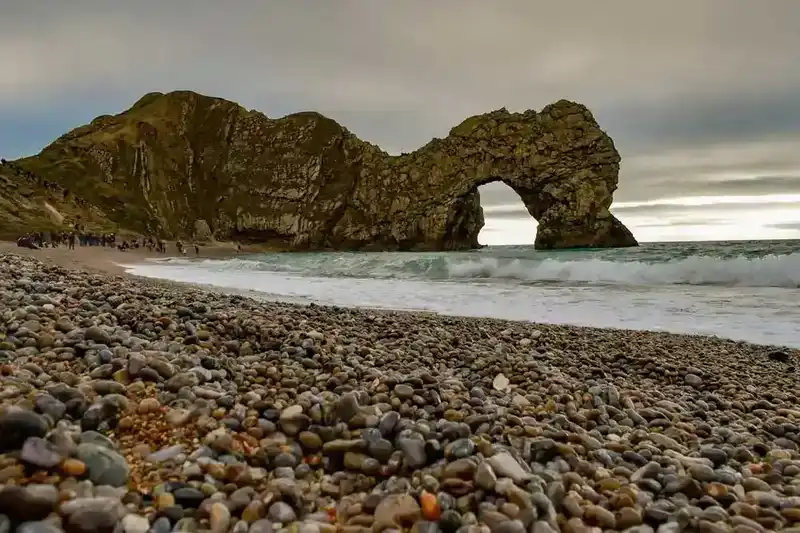 Pebbled beach view