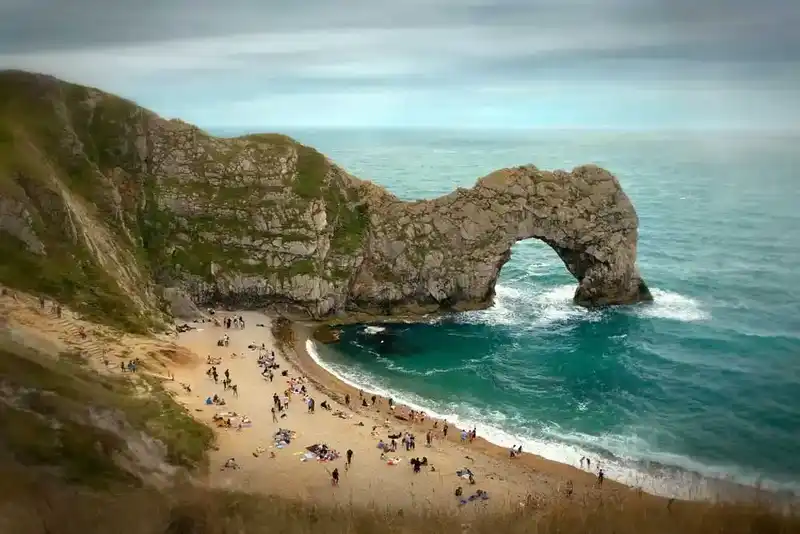 Visitors on the beach