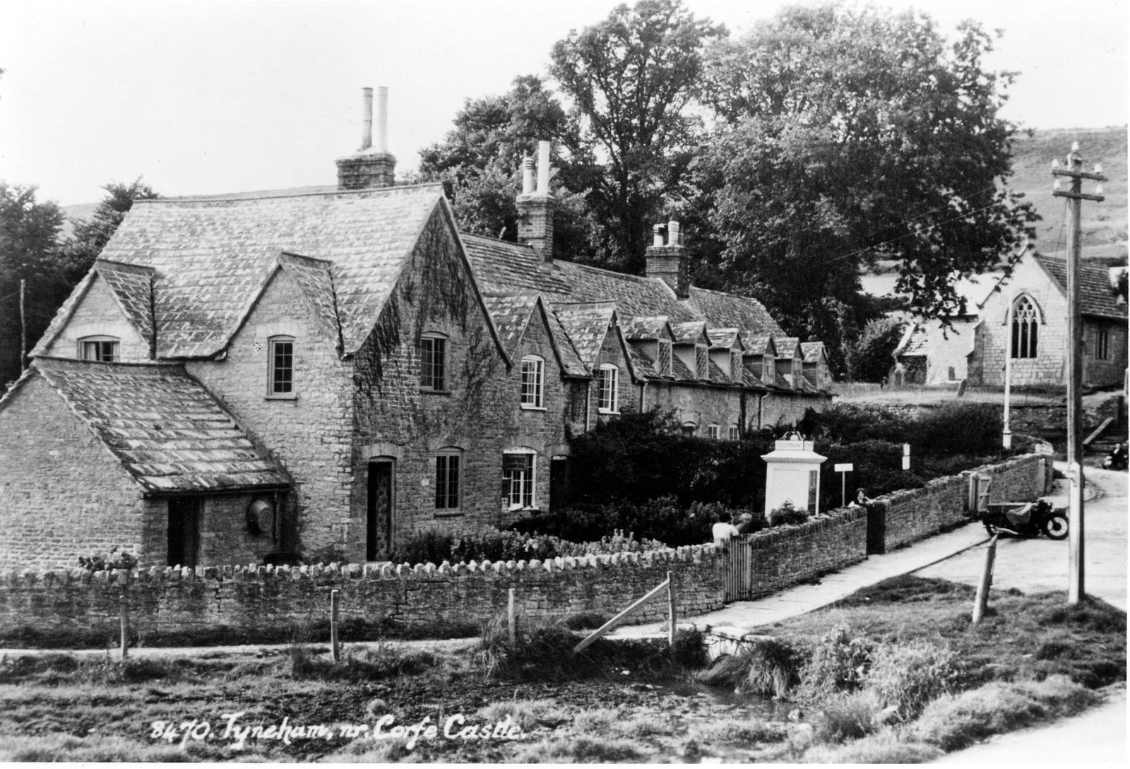 Tyneham village photographed c.1930 — a working community over a decade before the evacuation